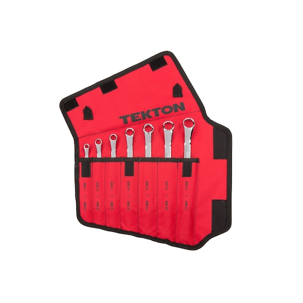 Tekton 45-Degree Offset Box End Wrench Set with Pouch, 7-Piece (6-19 mm) WBE24507 - main